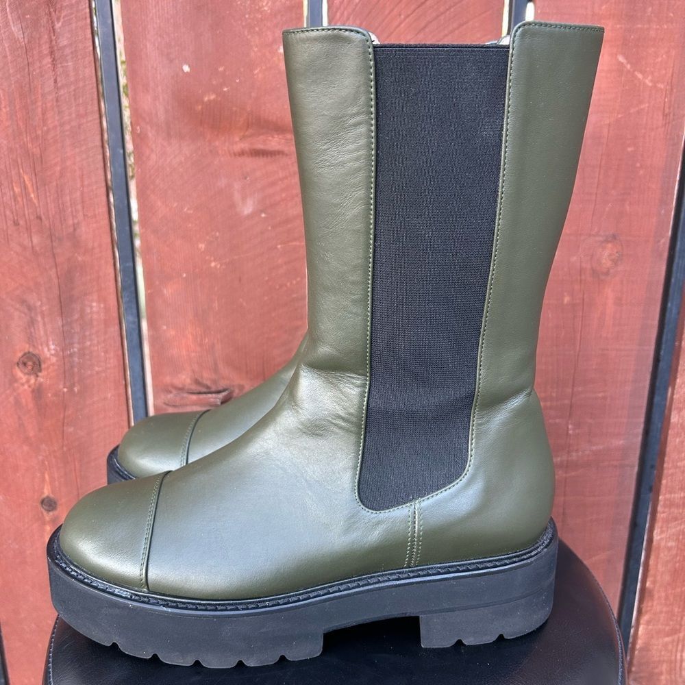 STUART WEITZMAN Womens 1-1/2" Platform Presley Boots 9 US Green - Picture 3 of 8